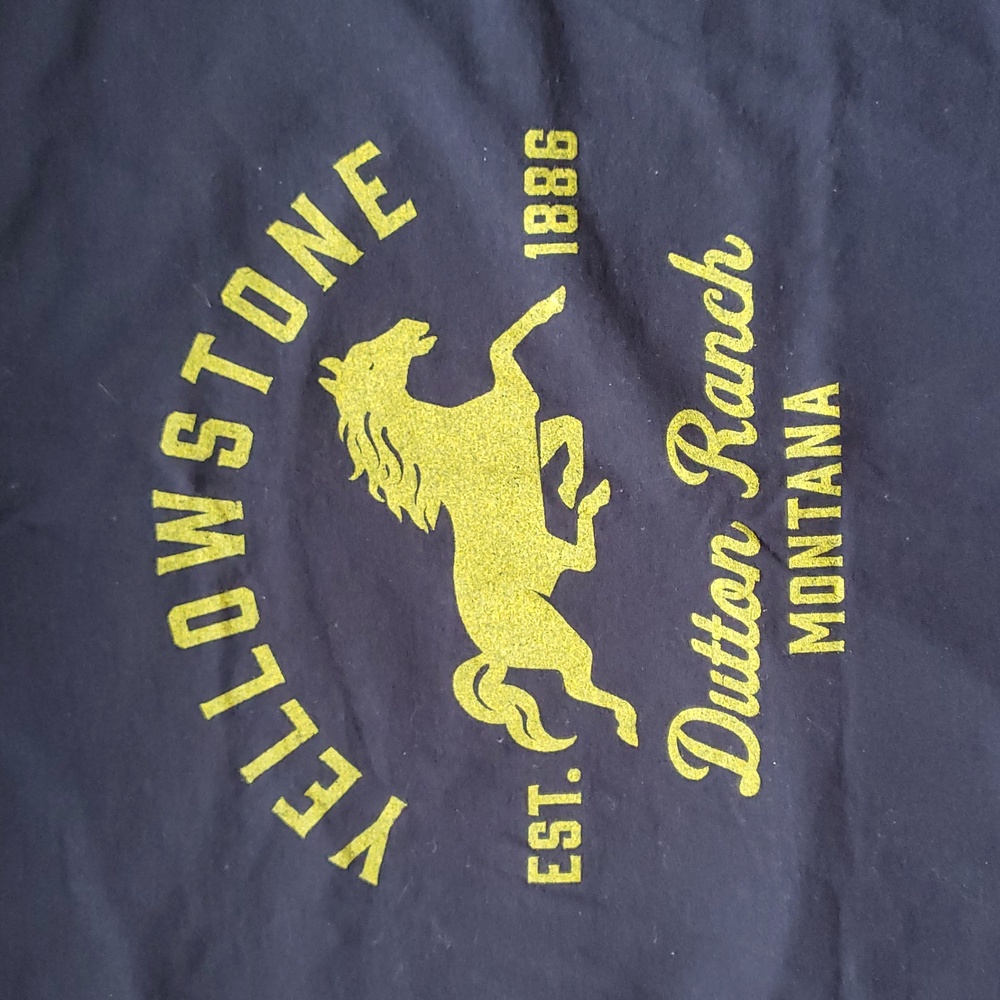 YELLOWSTONE Dutton RANCH Montana 1886 Black T SHIRT SHORT SLEEVE SZ 2X NWOT - Picture 2 of 4